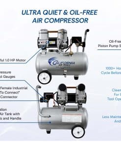 California Air Tools 4710W 4.7 Gal 1.0 Hp Quiet Air Compressor